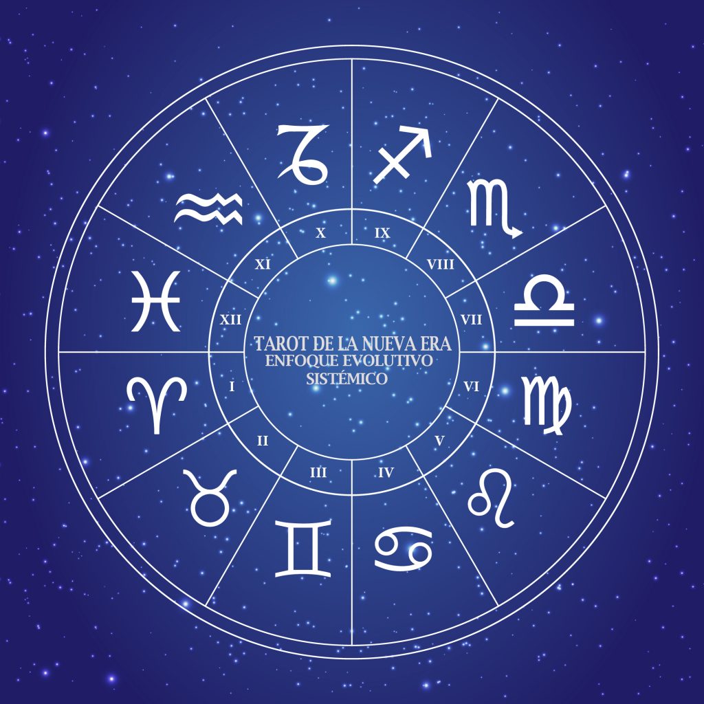 Rueda astrológica de tarot de la nueva era